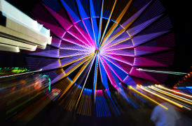 Ferris Wheel at Erie County Fair at Night